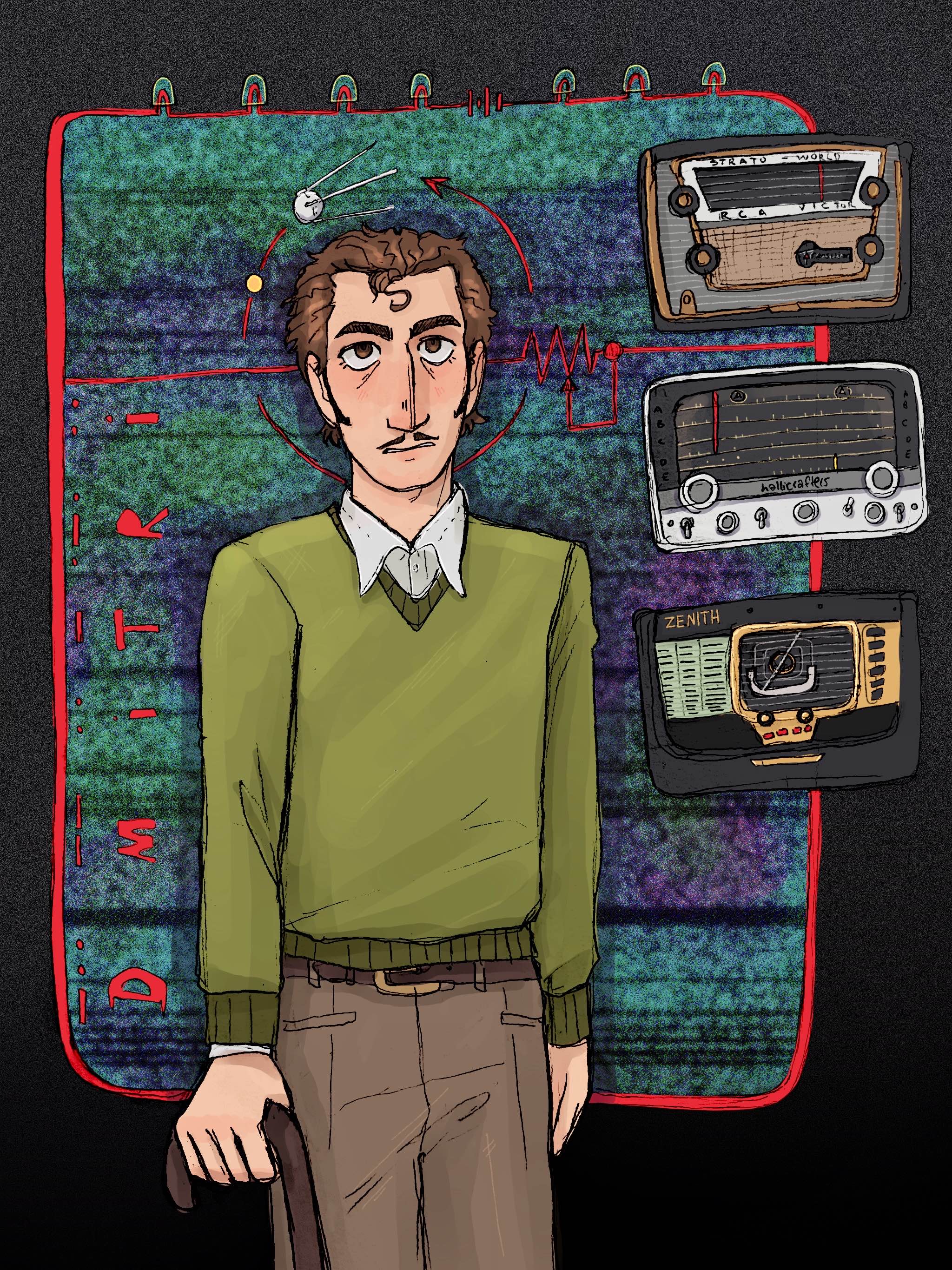 Mitya and his beloved radios